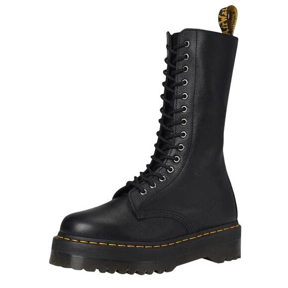 Dr. Martens Womens 1B99 Quad Mid Calf Boots US 7 EU 38 Black Lace Up Leather NIB - Picture 3 of 13